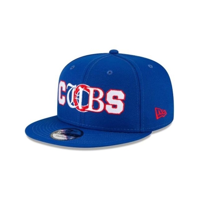 Sapca New Era Chicago Cubs MLB Mixed Font 9FIFTY Snapback - Albastri